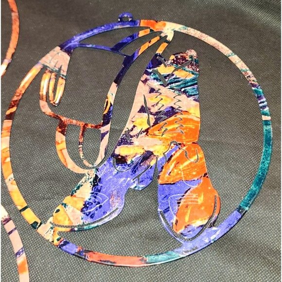 Western-Themed Metal Wall Art Set With Horse Cowboy Boot Designs NEW 8" - Picture 4 of 10